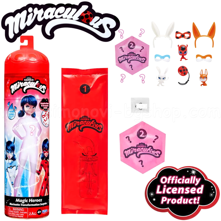 * Figura de bază Miraculous Ladybug și Cat Noir „Magical Reveal” 50390-46